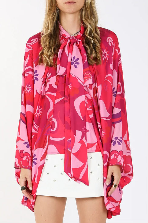 BUTTERFLY FUCHSIA BLOUSE